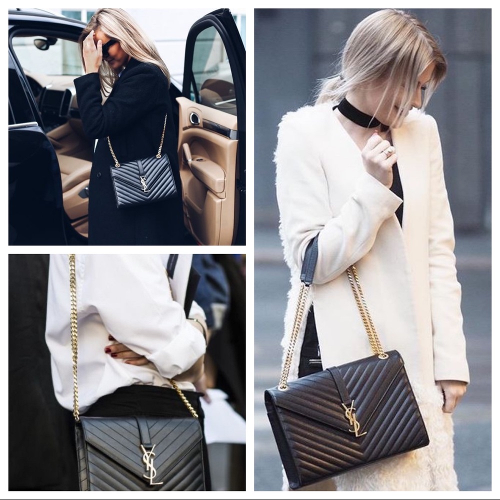 Classic Large Monogram Saint Laurent Satchel